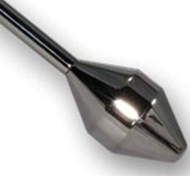 Hells Couture Pleasure Probe in Stainless Steel Fixed T Handle - - Steel Sex Toys