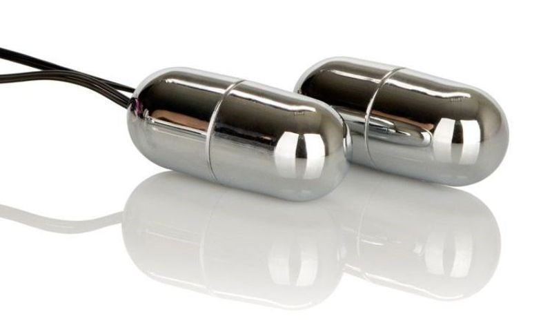 California Exotics Power Play Dual Silver Remote Control Bullet Vibrator - - Bullet Vibrators