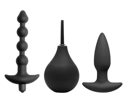 Prevision 4 Piece Silicone Anal Kit Push And Play CRings - - Sex Kits