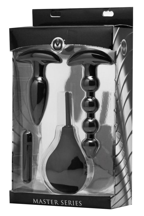 Prevision 4 Piece Silicone Anal Kit Push And Play CRings - - Sex Kits