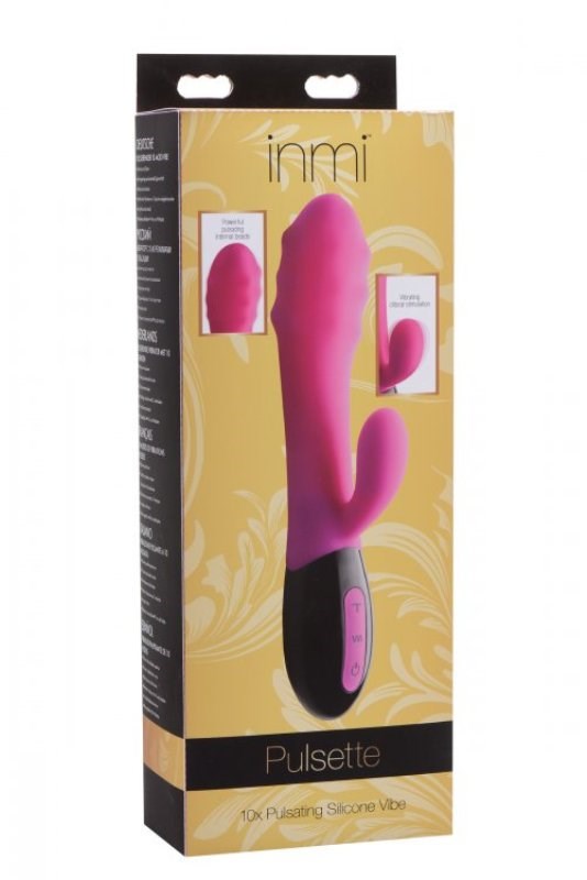 XR Brands Pulsette 7x Pulsating Silicone Vibe Dual Stimulation Vibrator - - Rabbit Vibrators