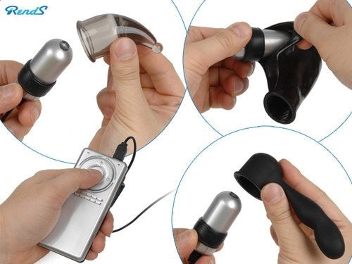 Rends R1 Triple Bach Caps Bullet Attachment Three Stimulation Modes - - Vibrator Accessories