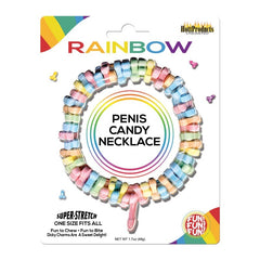 Rainbow Penis Candy Necklace - - Bachelorette and Bucks
