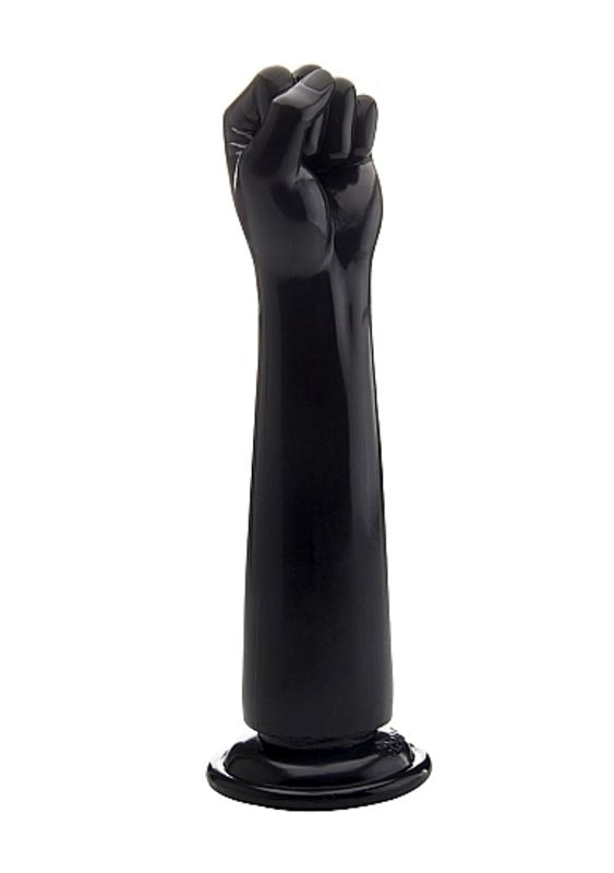 Shots Toys RealRock 12.8 inch Realistic Fist Black Dildo with Suction Cup - - Realistic Dildos