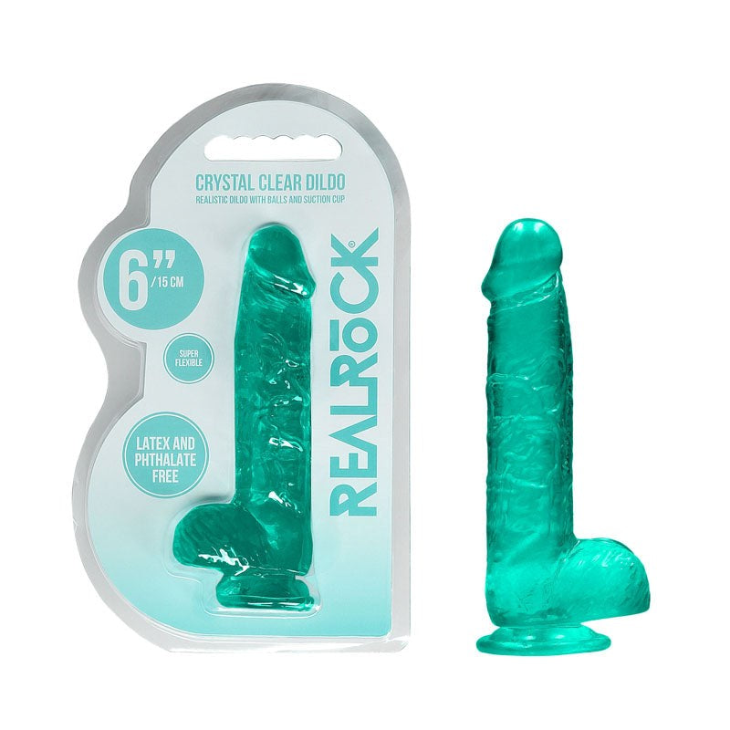 Shots Toys REALROCK 6 Inch Realistic Dildo With Balls Suction Cup Base - - Realistic Dildos