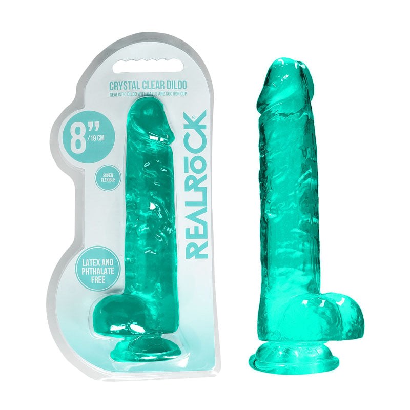 Shots Toys REALROCK 8 Inch Realistic Dildo With Balls Suction Cup Base - - Realistic Dildos