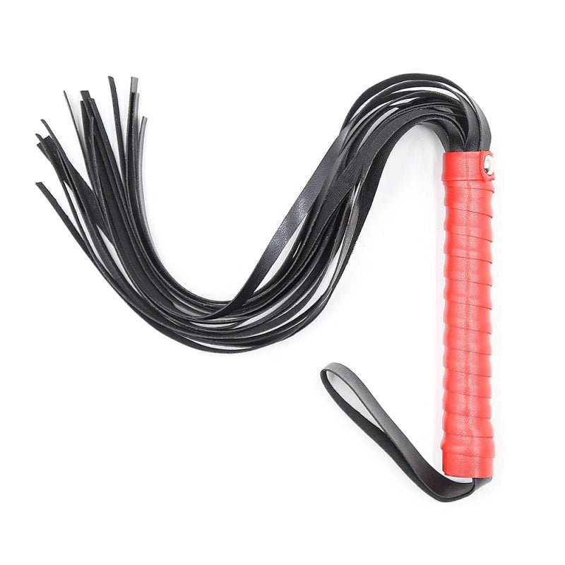 Red and Black Flogger AU Cock Toy Store - - Whips And Crops