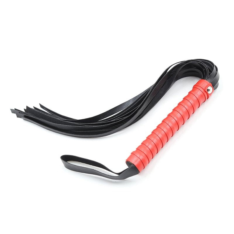 Red and Black Flogger AU Cock Toy Store - - Whips And Crops