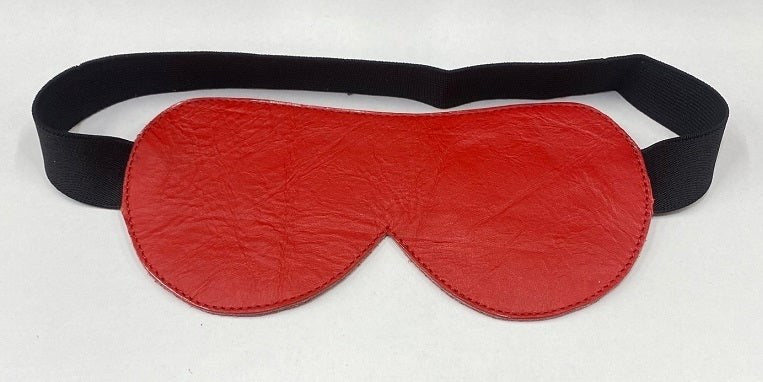 Hells Couture Red Leather Blindfold Premium Sensory Deprivation - - Masks And Blindfolds