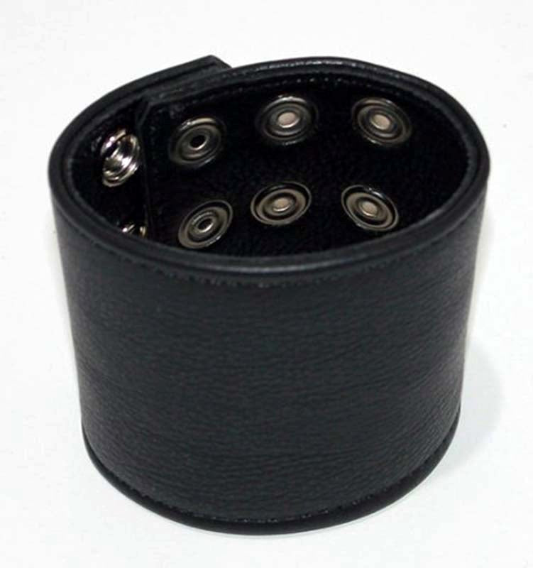 Restrained & Elegant Leather Wrist Band Get Harder Now - - Cuffs And Restraints
