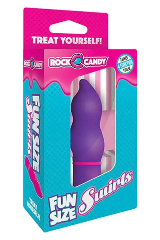Rock Candy Toys Rock Candy Fun Size Swirls Compact Clitoral Vibrator - - Bullet Vibrators