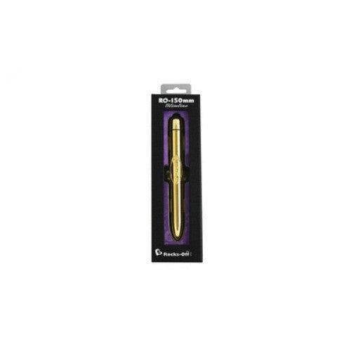 Rocks Off 150mm Slim Line Vibrator Gold Luxury Clitoral Stimulation - - Personal Massagers