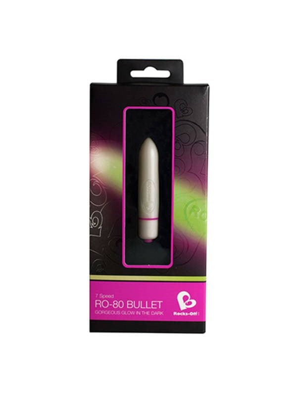 Rocks Off Gorgeous Glow in the Dark 7 Speed 80mm Bullet Vibrator - - Waterproof Vibrators