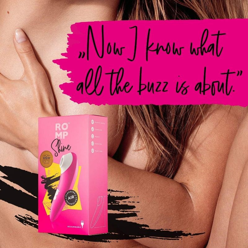 We-VibeRomp Shine Vibrating Clitoral Stimulator with Air Pulse Technology - - Clit Ticklers and Pulsators