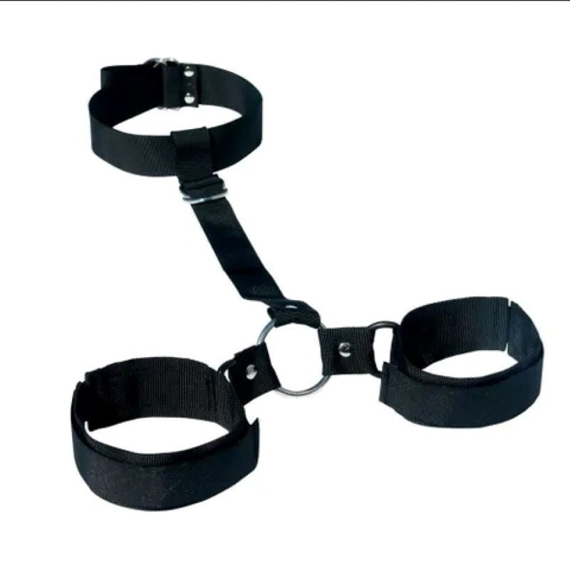 S&M Shadow Neck And Wrist Restraint Feel The Cock Vibe - - Cuffs And Restraints