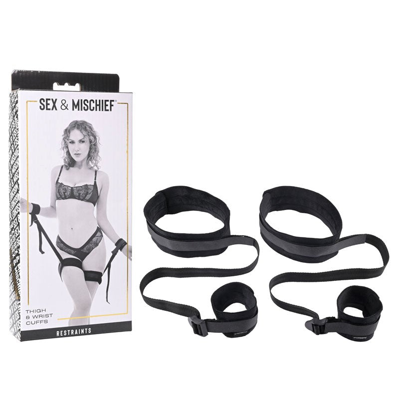 S&M Thigh & Wrist Cuffs Premium Cock Gear - - Cuffs And Restraints
