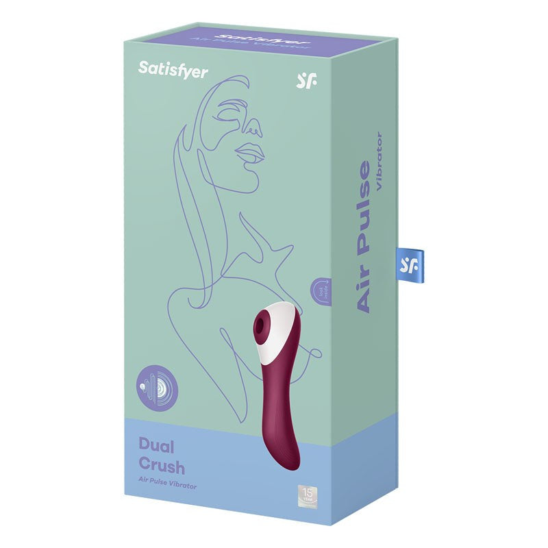 Satisfyer Dual Crush Air Pulse Clitoral and G Spot Vibrator with Dual Motors - - Clit Ticklers and Pulsators