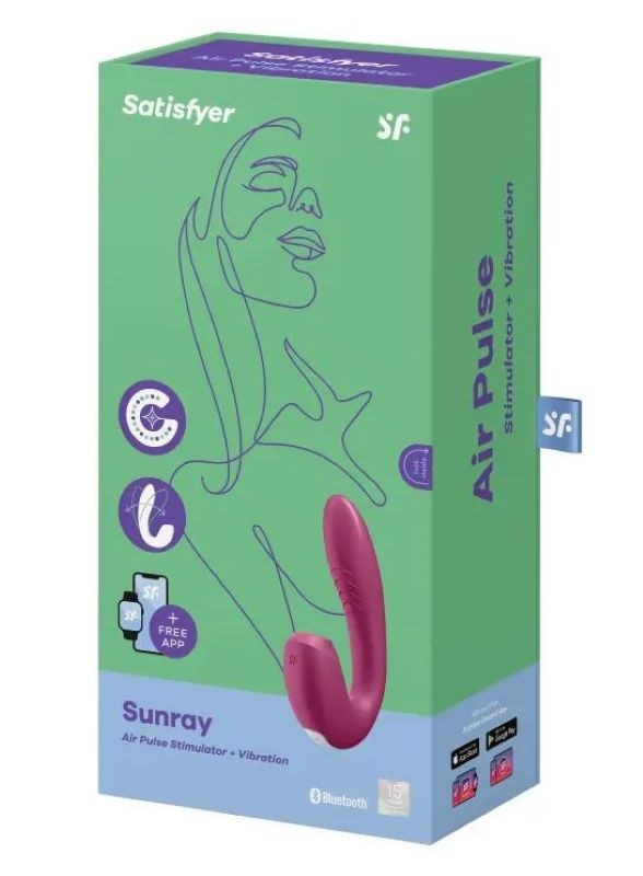 Satisfyer Sunray App Control G Spot and Clitoral Vibrator Dual Motor - - Remote Control Vibrators