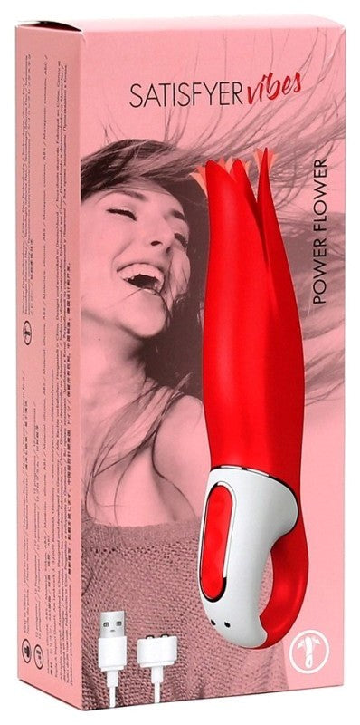 Satisfyer Power Flower USB Rechargeable Clitoral Vibrator with Fluttering Petals - - G-Spot Vibrators