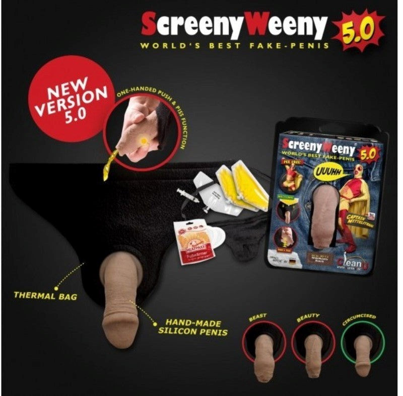 Screeny Weeny 5.0 Circumcised Synthetic Penis Device with Thermal Control - - Realistic Dildos