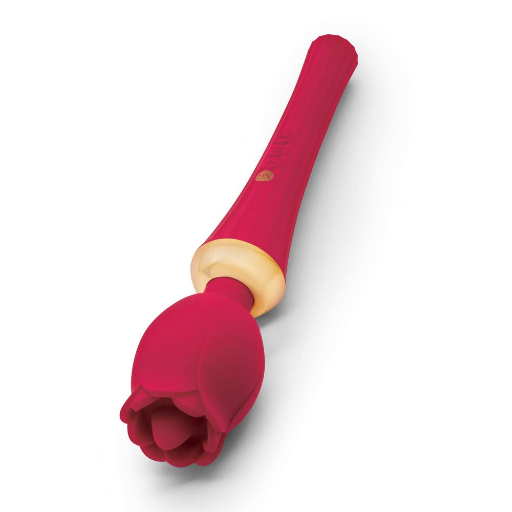 Xgen Products Secret Kisses Rosegasm Clitoral Vibrator with Tongue Texture - - Personal Massagers