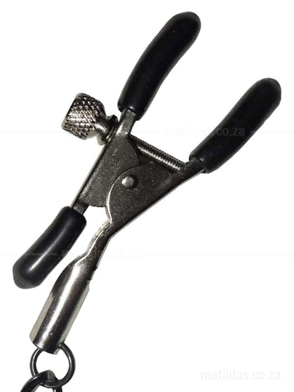 Indulge in Kinky Bliss with Sex & Mischief's Chained Nipple Clamps - - Nipple and Clit Clamps
