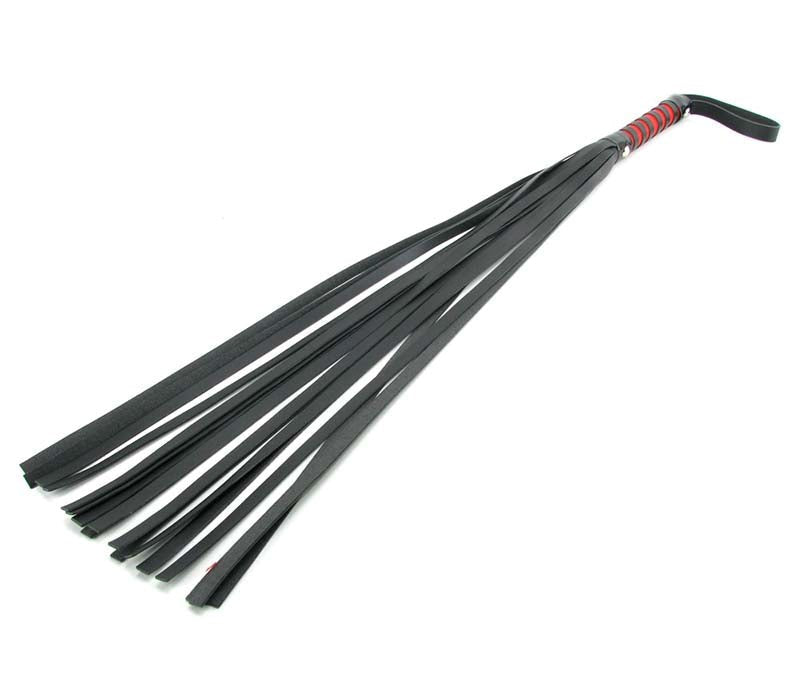 Sportsheets Striped Flogger Red Black 32 Inch BDSM Impact Play - - Whips And Crops