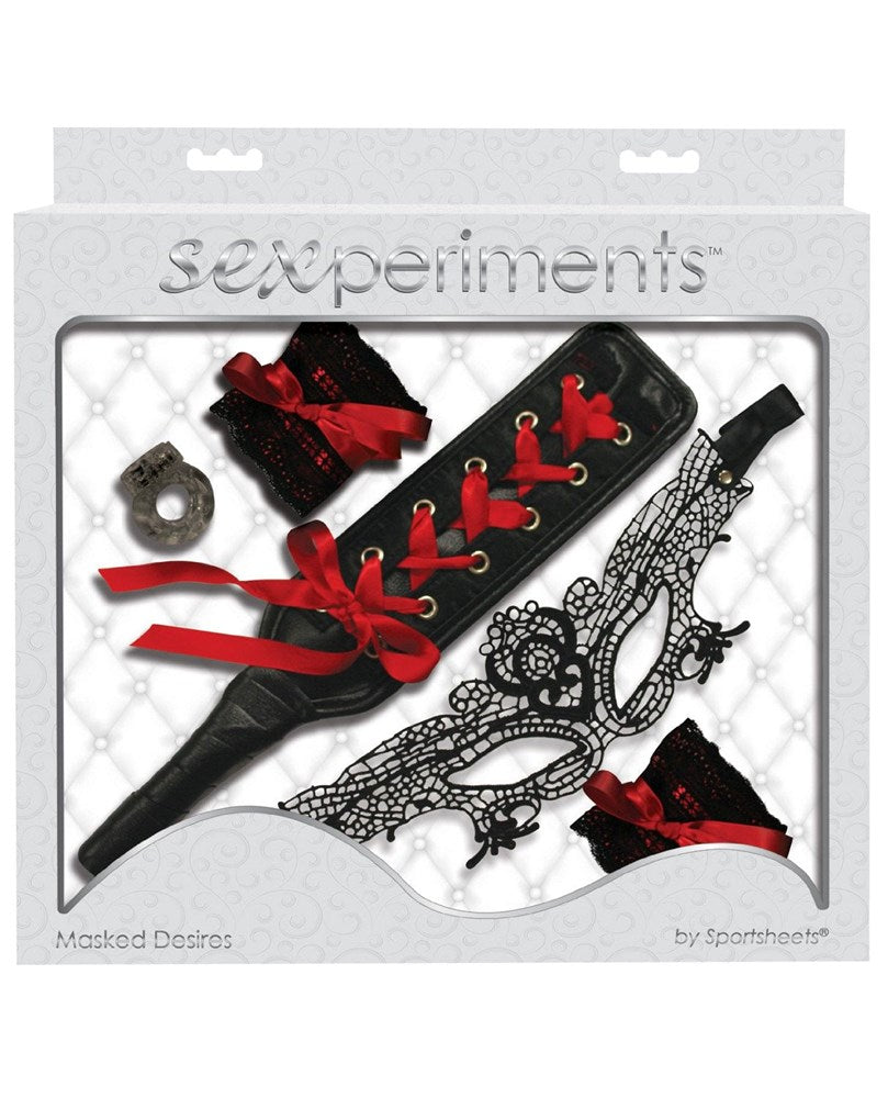 Sportsheets Sexperiments Masked Desires Kit for BDSM Roleplay - - Masks And Blindfolds