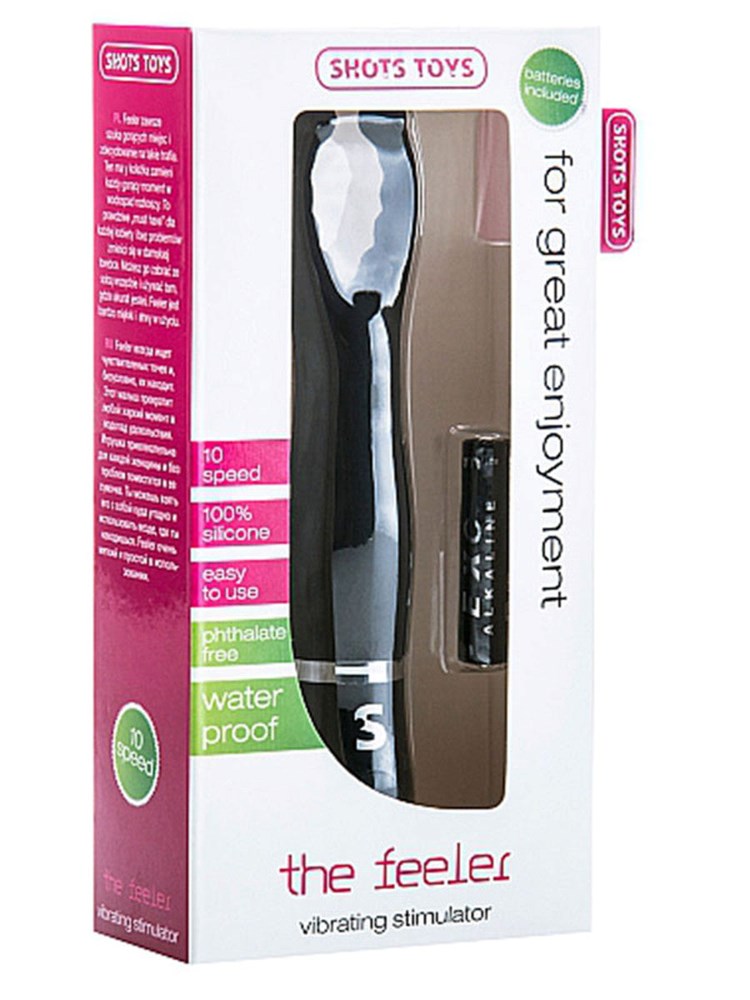 Shots Toys The Feeler Black G Spot Vibrator - - Clit Ticklers and Pulsators