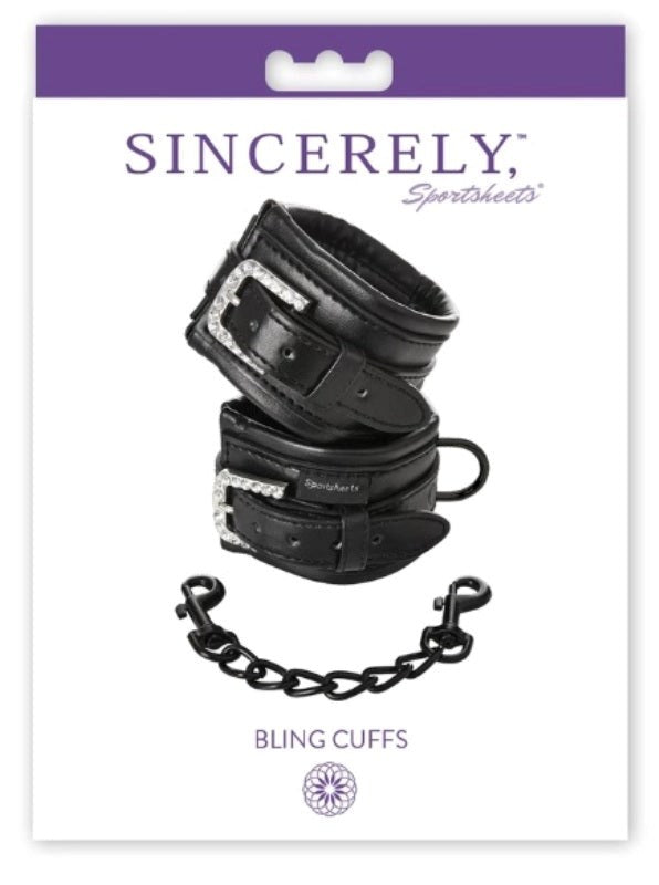 Sportsheets Sincerely Bling Cuffs Restraints with Sparkling Design - - Cuffs and Restraints