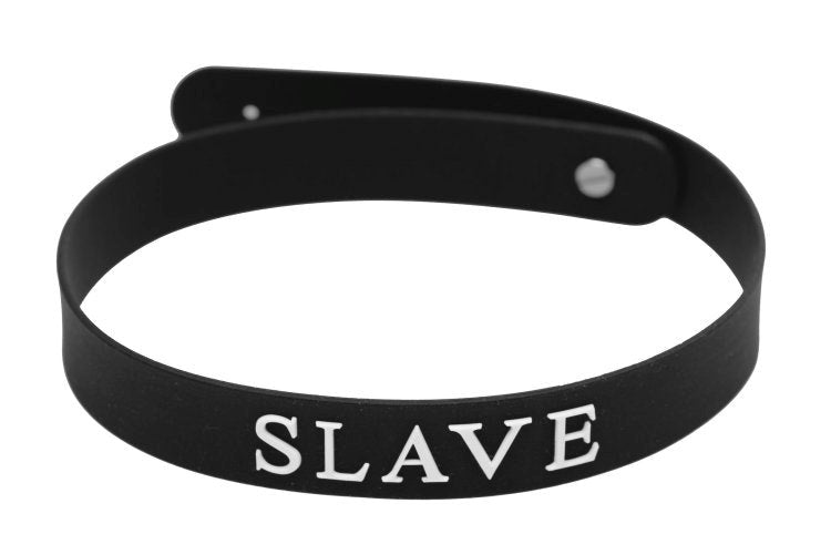 Slave Silicone Collar Black Cock Ring Shop - - Collars and Leads