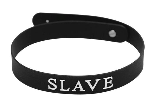 Slave Silicone Collar Black Cock Ring Shop - - Collars and Leads