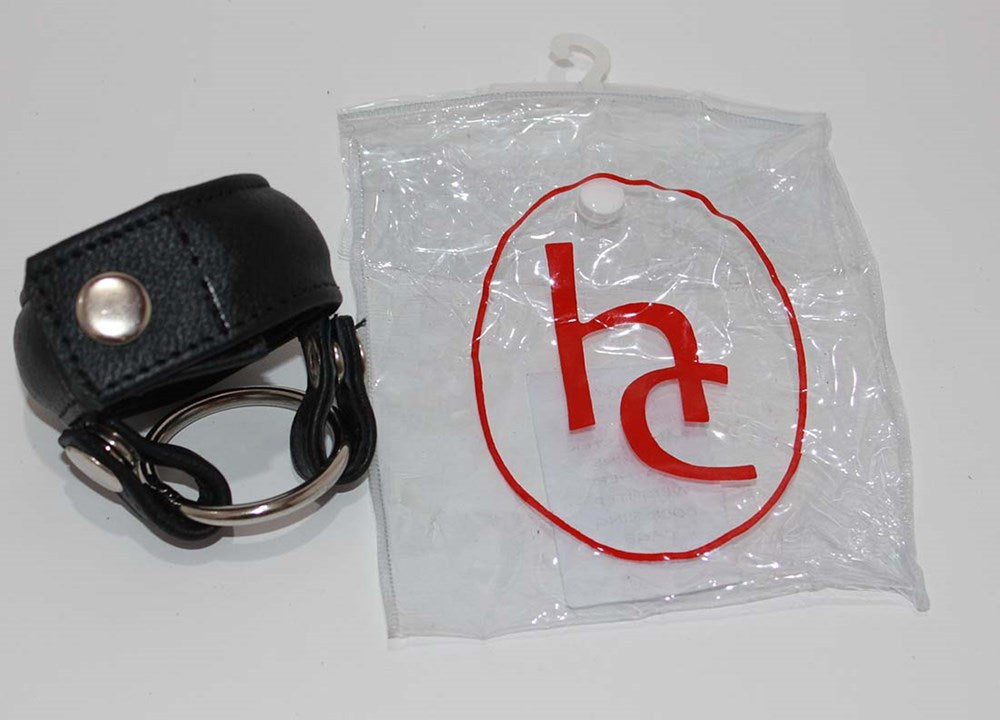 Slick Weighted Cock Ring in Leather The Cock Kit Shop - - Ball And Cock Toys