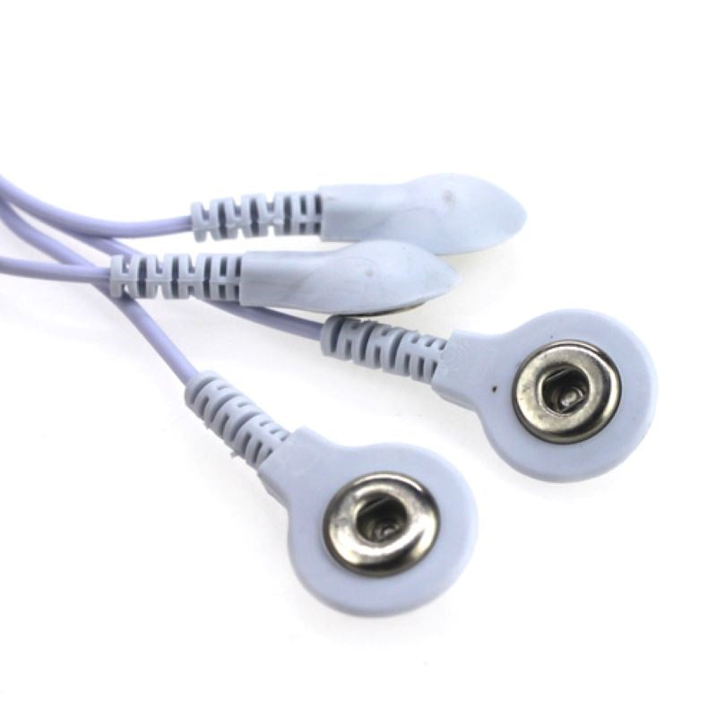 BDStyle Snap Electrode Lead Wires 4 In 1 Professional Electrostimulation Cables - - Electro Sex