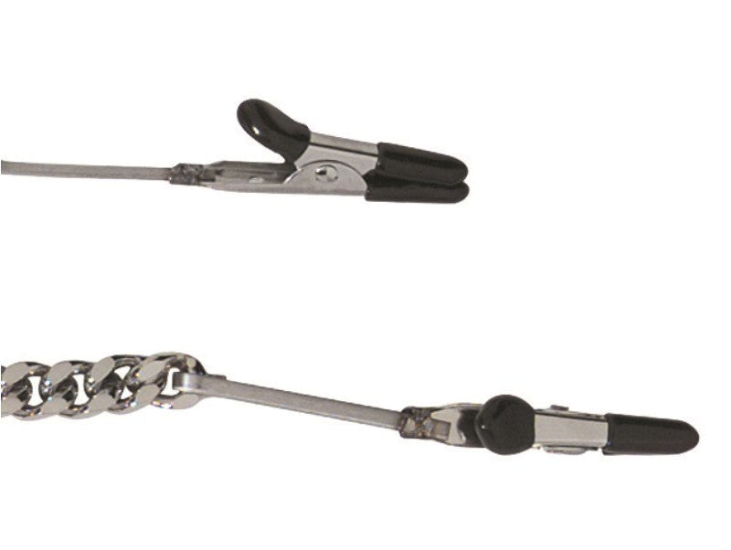 Spartacus Enterprises Spartacus Endurance Teaser Tip Clamps with Jewel Chain - - Breast and Nipple Toys