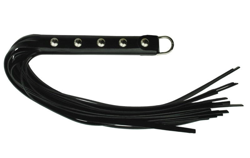 Spartacus Enterprises' Leather-Bound Studded Grip Whip - - Whips And Crops