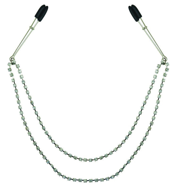 Sportsheets Midnight Bling Nipple Clips - - Nipple and Clit Clamps