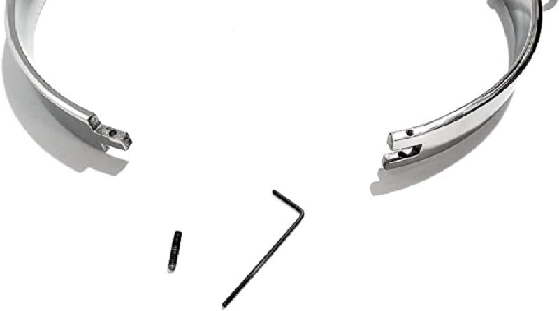 Hells Couture Stainless Steel Collar with Movable O Ring Key Lock - - Collars and Leads