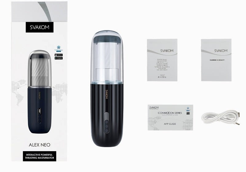 Svakom Alex Neo Interactive Thrusting Male Stroker - - Luxury Sex Toys
