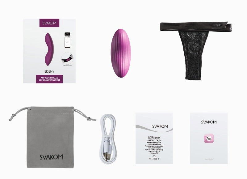 Svakom Edeny App Controlled Clitoral Panty Vibrator Wearable Remote Sex Toy - - Personal Massagers