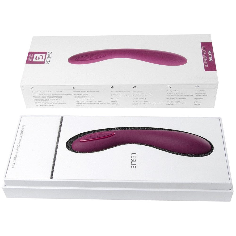 Svakom Leslie Heating Multi Functions G Spot Vibrator with Warming Tech - - G-Spot Vibrators