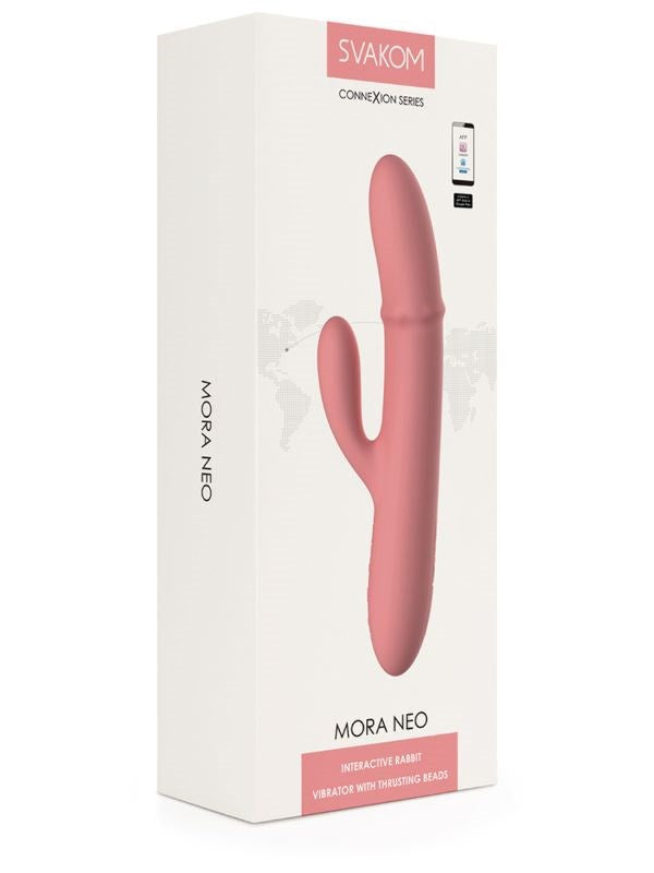 Svakom Mora Neo Rabbit Vibrator With Thrusting Beads Dual Stimulation - - Rabbit Vibrators