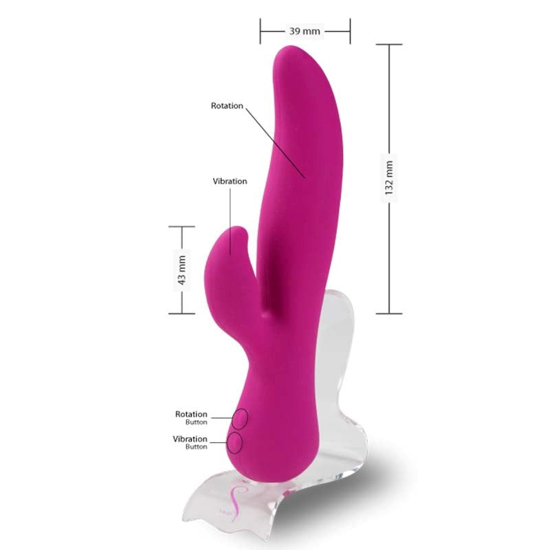 BMS Factory Swan 6 The Royal Dual Motor Rotating G Spot Vibrator - - Rabbit Vibrators