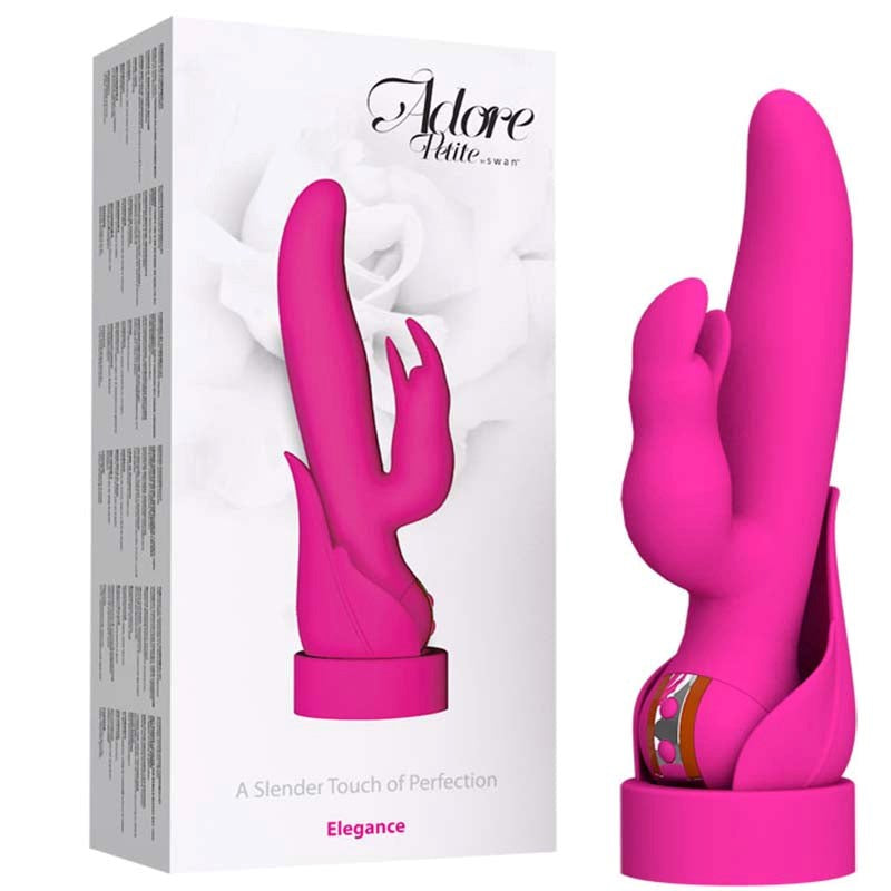 BMS Factory Swan Adore Elegance Dual Stimulation Rabbit Vibrator Waterproof - - Rabbit Vibrators