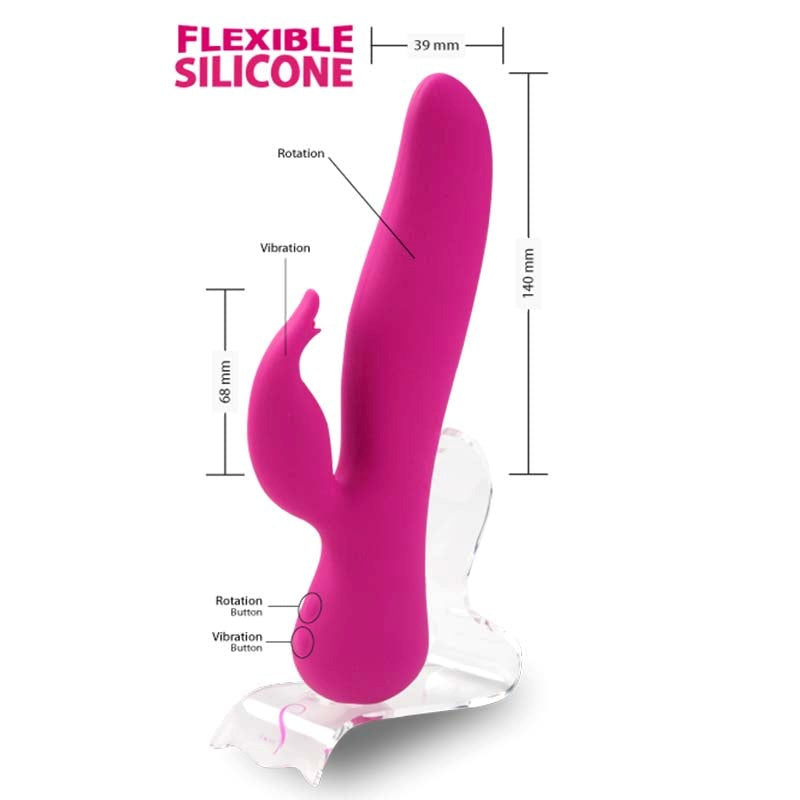 BMS Factory Swan The Blossom Dual Stimulation Rabbit Vibrator - - Rabbit Vibrators