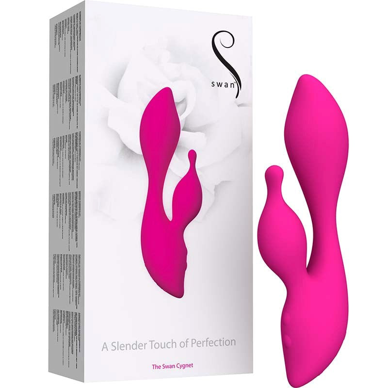 BMS Factory Swan The Cygnet Curved Clitoral Vibrator - - Rabbit Vibrators