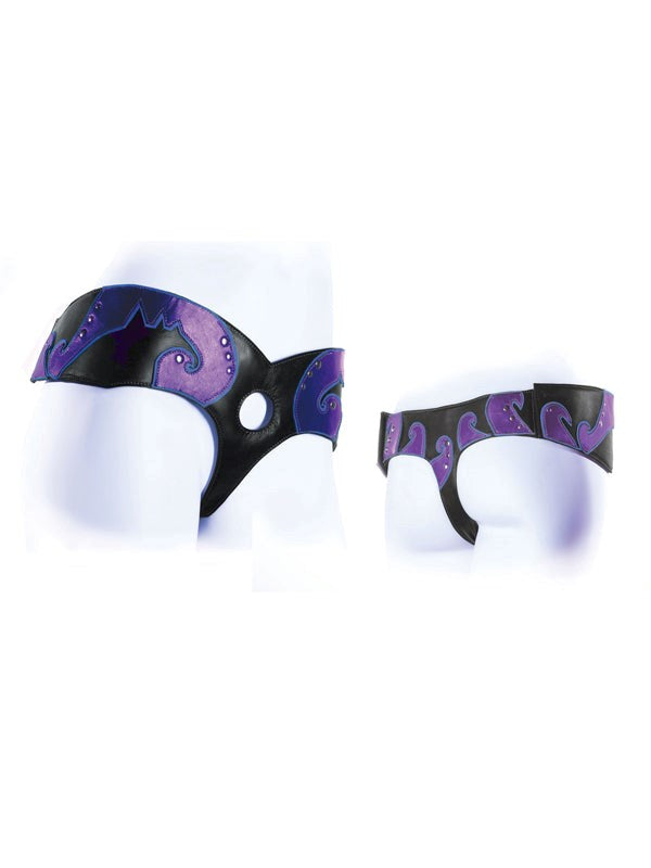 Tantus Amazon Harness Premium Leather Strap On Harness with O Ring System - - Strap On Sextoys