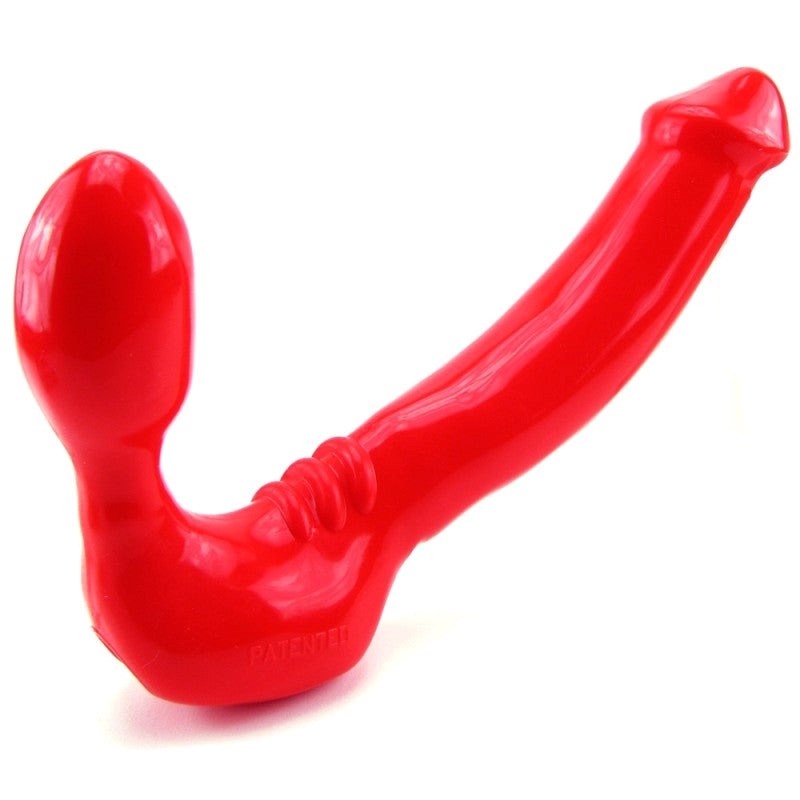 Tantus Feeldoe More Red Strapless Dildo with Vibrating Bullet - - Strap On Sextoys