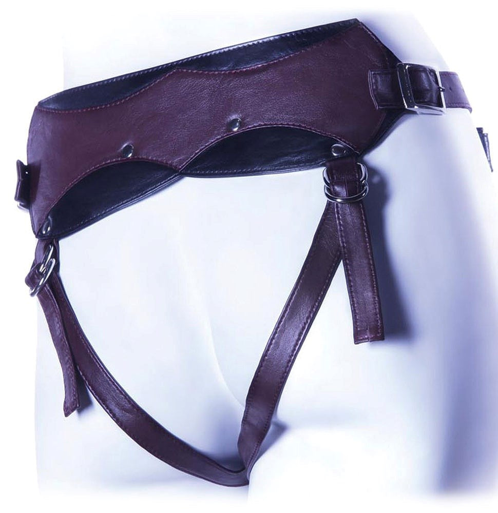 Tantus Nevada Harness Premium Leather Strap On Harness - - Strap On Sextoys