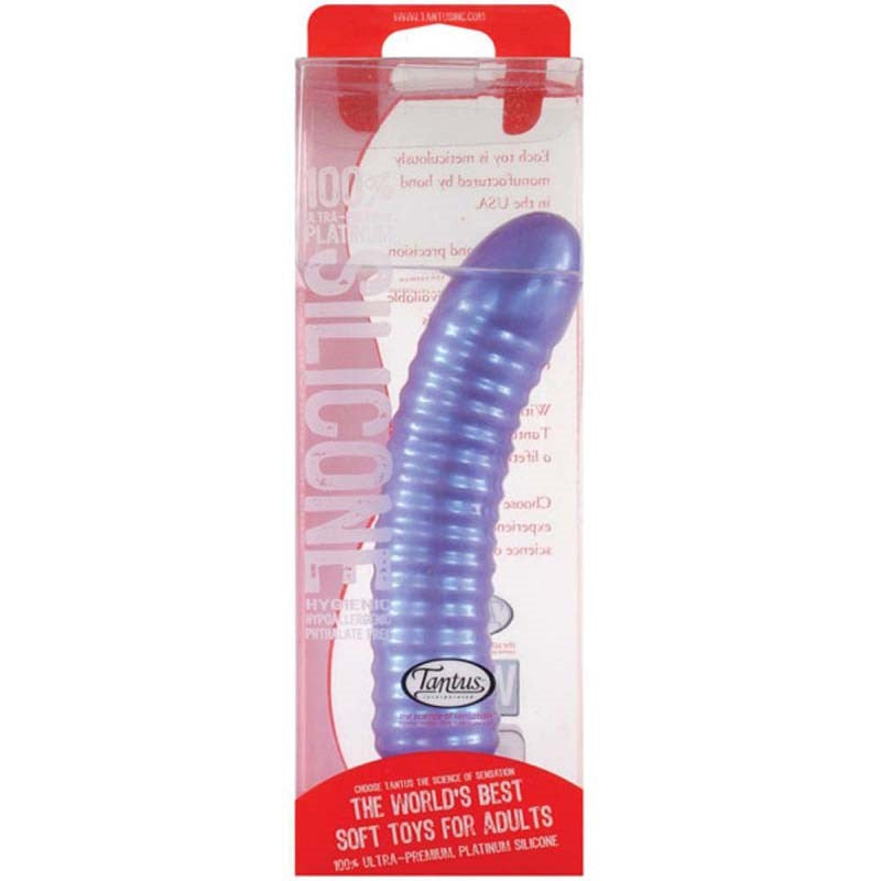 Tantus Purr Purple Haze Silicone Dildo with Flared Base - - Realistic Dildos
